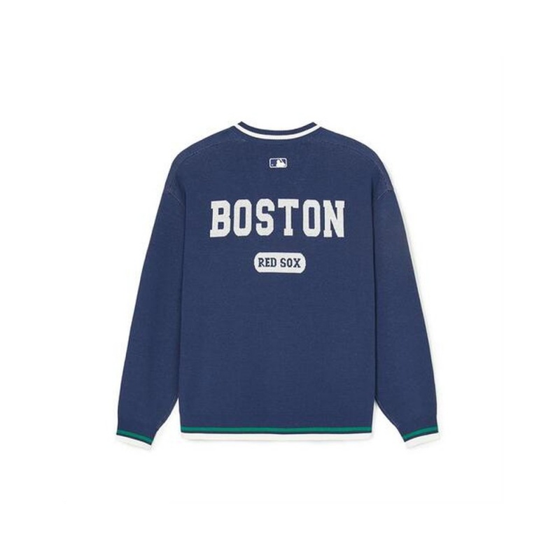 MLB Varsity V Neck Sweater Pullover BOSTON REDSOX Sweaters | EP80-T1QB