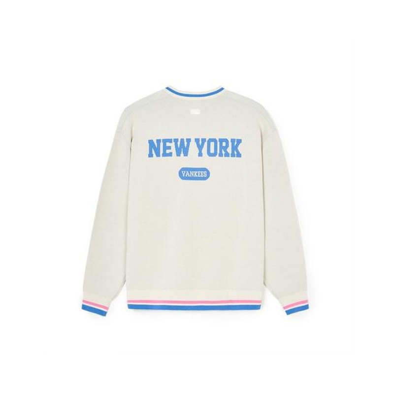 MLB Varsity V Neck Sweater Pullover New York Yankees Sweaters | IW02-R9NL