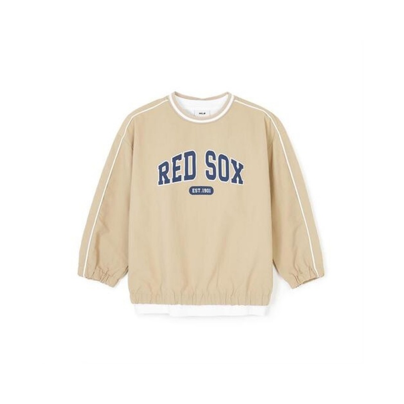 MLB Varsity Woven 3Pcs Sweatshirt Set Up Boston Red Sox Sweatshirts | EA08-Z5OI