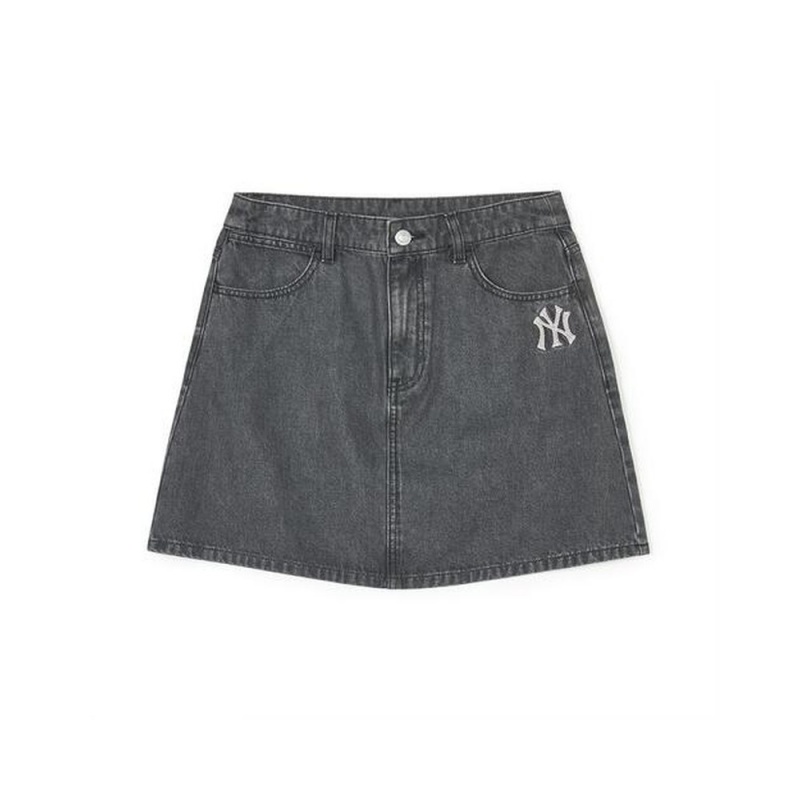 MLB [WMS] Basic Medium Logo Denim Skirt New York Yankees Skirts | CO13-A3BP