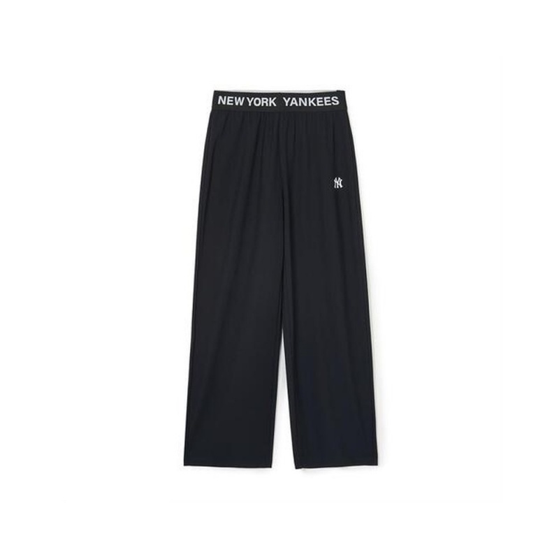 MLB [WMS] Basic Small Logo Banding Wide Pants New York Yankees Pants | VM90-C6BQ