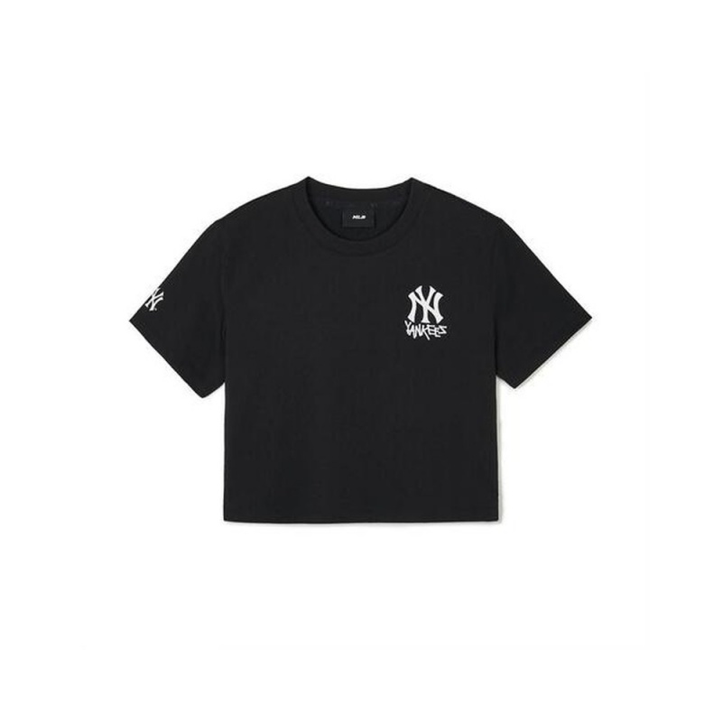 MLB [WMS] Basic Small Logo Crop T Shirts New York Yankees T-Shirts | ZM91-H2UU