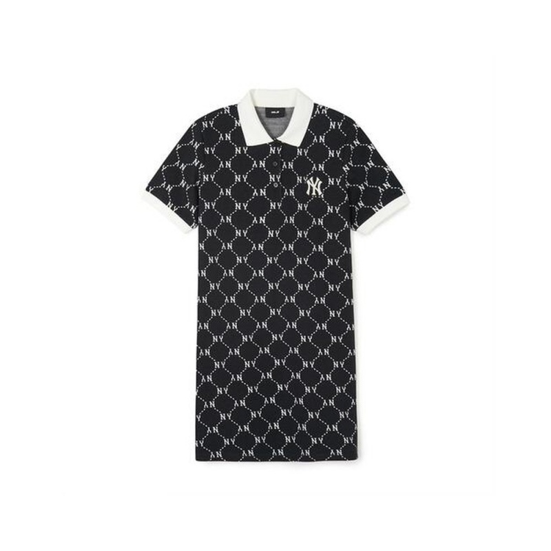 MLB [WMS] Dia MONOGRAM Jacquard Pique Ops New York Yankees Dresses | PI17-Z1DJ