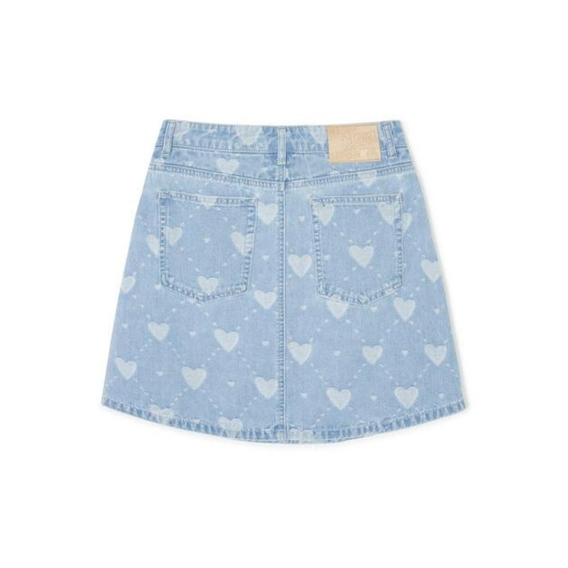 MLB [WMS] Heart Jacquard Denim Skirt New York Yankees Skirts | MG78-S6CR