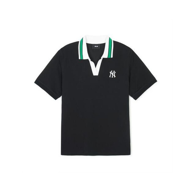 MLB [WMS] Open Collar Slim Fit Polo T Shirts New York Yankees T-Shirts | RT58-B6GW