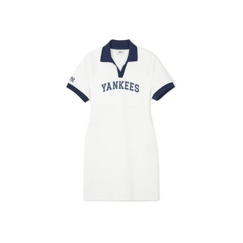 MLB [WMS] Varsity Lettering Pique Ops New York Yankees Dresses | AX60-U5UU