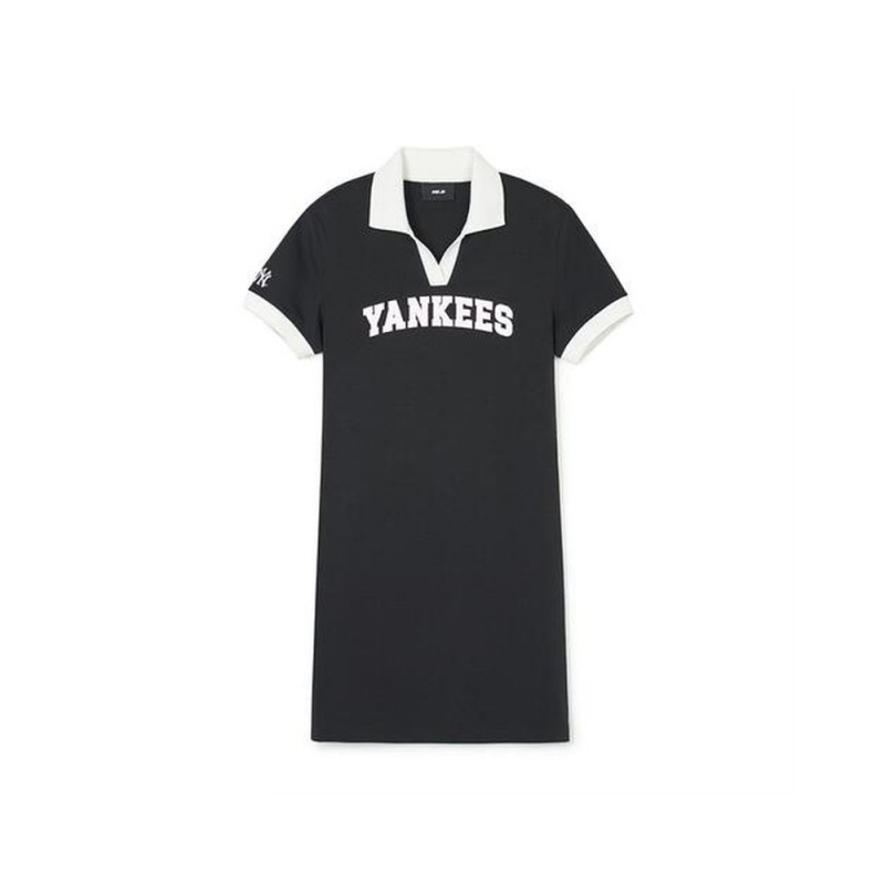 MLB [WMS] Varsity Lettering Pique Ops New York Yankees Dresses | AC41-U2NN