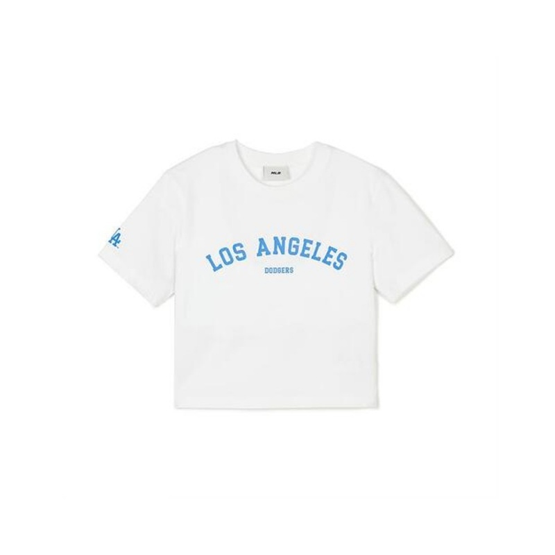 MLB [WMS] Varsity Slim Crop T Shirts LOS ANGELES DODGERS T-Shirts | GS34-O7WE